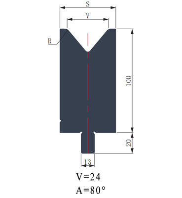 LYNCCN WAY100.80 V24 Hydraulic Press Brake Tools Single V Die
